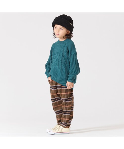BREEZE（ブリーズ）の「チェックテーパードパンツ（その他パンツ・キッズ・ブルー/ブラウン/ネイビー・90/100/110/120/130/140/150）」の11枚目の写真