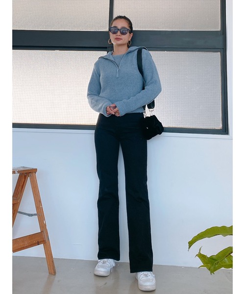 Vicente(ヴィセンテ)の「Layered knit(ニット/セーター・レディース・ベージュ/ブルー/ブラック・FREE)」の9枚目の写真