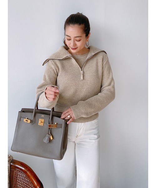 Vicente(ヴィセンテ)の「Layered knit(ニット/セーター・レディース・ベージュ/ブルー/ブラック・FREE)」の13枚目の写真