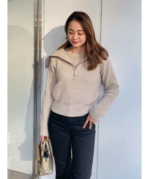 Vicente(ヴィセンテ)の「Layered knit(ニット/セーター・レディース・ベージュ/ブルー/ブラック・FREE)」の17枚目の写真