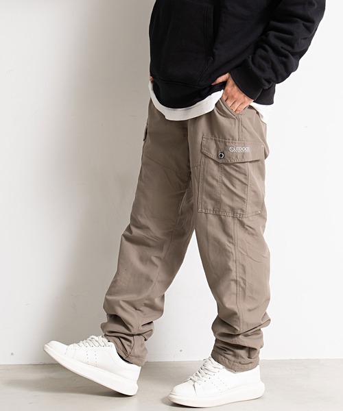 OUTDOOR PRODUCTS（アウトドアプロダクツ）の「『OUTDOOR/アウトドア』ポリビーチ裏フリースカーゴパンツ（カーゴパンツ・メンズ・グレー/ダークオリーブ/ベージュ系その他/ブラック・L/XL/M）」の10枚目の写真