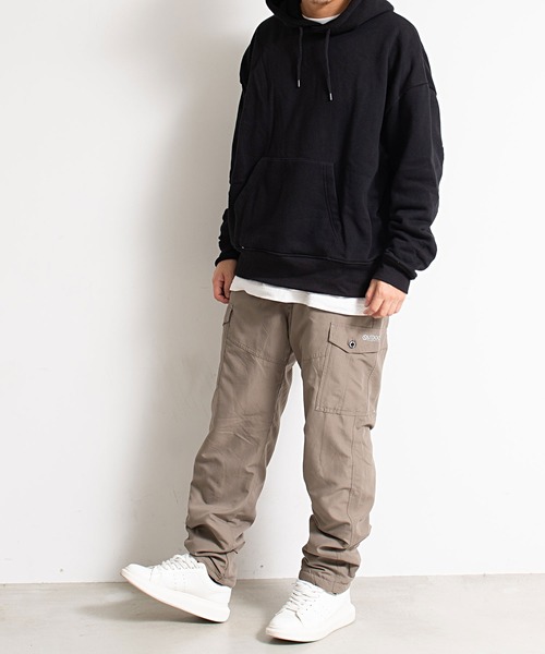 OUTDOOR PRODUCTS（アウトドアプロダクツ）の「『OUTDOOR/アウトドア』ポリビーチ裏フリースカーゴパンツ（カーゴパンツ・メンズ・グレー/ダークオリーブ/ベージュ系その他/ブラック・L/XL/M）」の12枚目の写真