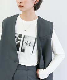 グラフィックプリントロングTシャツ