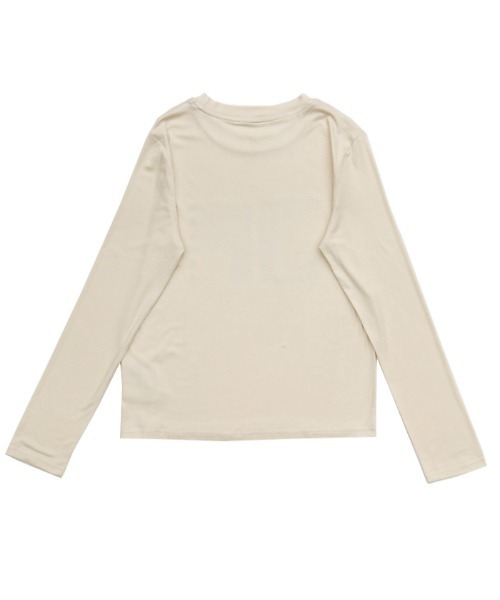 select MOCA(セレクトモカ)の「グラフィックプリントロングTシャツ(Tシャツ/カットソー・レディース・ホワイト/ブルー/ライトベージュ・FREE)」の7枚目の写真