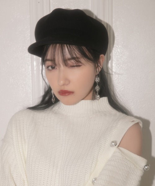 ANDGEEBEE（アンジービー）の「ウールキャスケット（キャスケット・レディース・ブラック・FREE）」の8枚目の写真