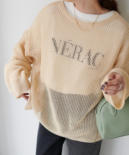 DISCOAT（ディスコート）の「NERACプリントロングTシャツ（Tシャツ/カットソー・レディース・オフホワイト/ブラック/ライトグレー・FREE）」の16枚目の写真