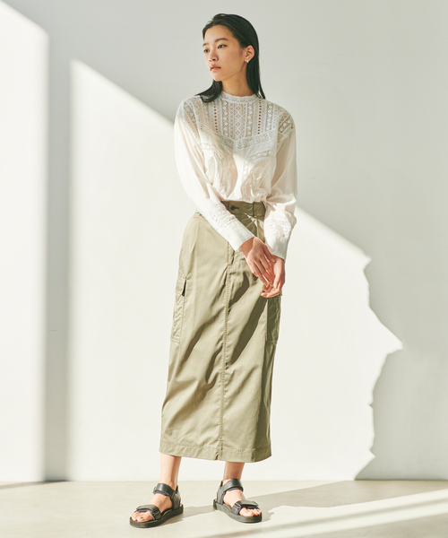 N.O.R.C(ノーク)の「ミリタリーカーゴスカート(スカート・レディース・カーキ/ブラック・M/L/S)」の18枚目の写真