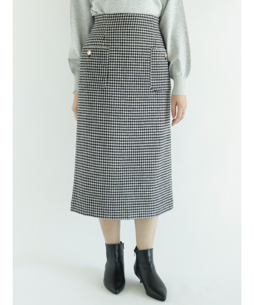 Te chichi(テチチ)の「アウトポケットタイトスカート(スカート・レディース・ネイビー/オフホワイト/モカ・SMALL/MEDIUM)」の2枚目の写真