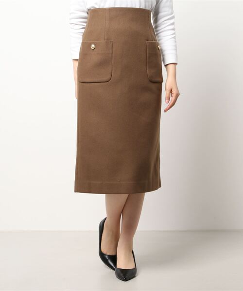 Te chichi(テチチ)の「アウトポケットタイトスカート(スカート・レディース・ネイビー/オフホワイト/モカ・SMALL/MEDIUM)」の6枚目の写真