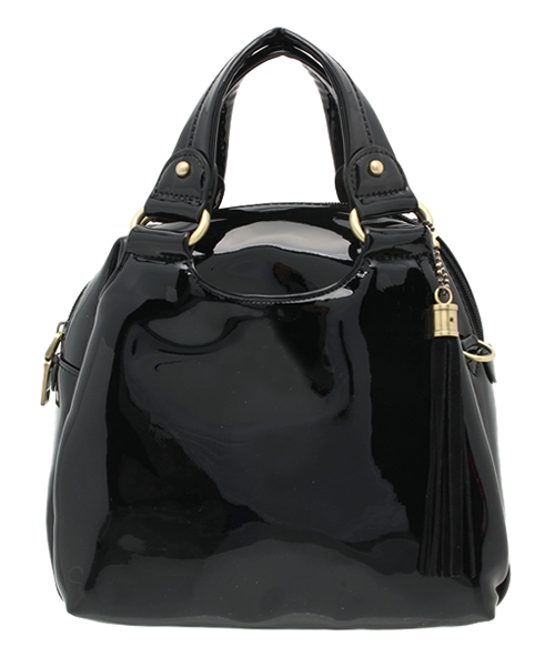 OUTLET（アウトレット）の「【Chez toi】エナメル2WAYショルダー（ショルダーバッグ・レディース・ピンク/ベージュ/ブラック・FREE）」の2枚目の写真