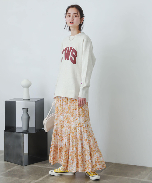 SENSE OF PLACE by URBAN RESEARCH（センスオブプレイスバイアーバンリサーチ）の「ティアードスカート（スカート・レディース・ブルー系その他/ライトベージュ/オレンジ系その他/ブラック/イエロー/グリーン/ブルー・ONE）」の19枚目の写真