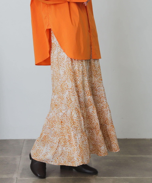 SENSE OF PLACE by URBAN RESEARCH（センスオブプレイスバイアーバンリサーチ）の「ティアードスカート（スカート・レディース・ブルー系その他/ライトベージュ/オレンジ系その他/ブラック/イエロー/グリーン/ブルー・ONE）」の16枚目の写真