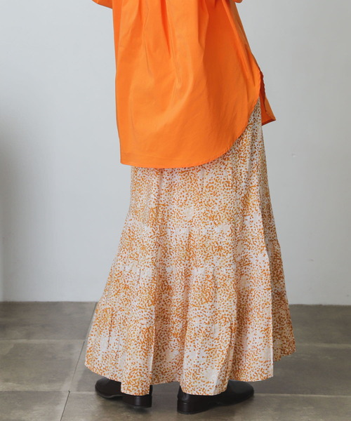 SENSE OF PLACE by URBAN RESEARCH（センスオブプレイスバイアーバンリサーチ）の「ティアードスカート（スカート・レディース・ブルー系その他/ライトベージュ/オレンジ系その他/ブラック/イエロー/グリーン/ブルー・ONE）」の15枚目の写真