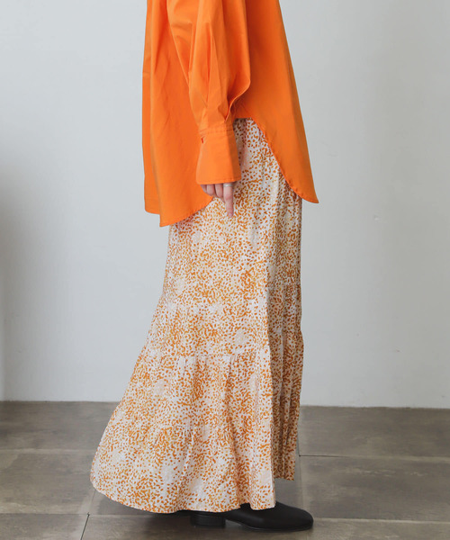 SENSE OF PLACE by URBAN RESEARCH（センスオブプレイスバイアーバンリサーチ）の「ティアードスカート（スカート・レディース・ブルー系その他/ライトベージュ/オレンジ系その他/ブラック/イエロー/グリーン/ブルー・ONE）」の14枚目の写真