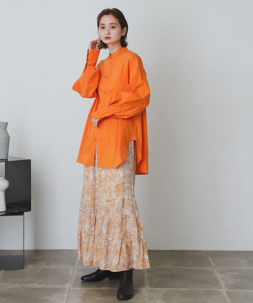 SENSE OF PLACE by URBAN RESEARCH（センスオブプレイスバイアーバンリサーチ）の「ティアードスカート（スカート・レディース・ブルー系その他/ライトベージュ/オレンジ系その他/ブラック/イエロー/グリーン/ブルー・ONE）」の13枚目の写真