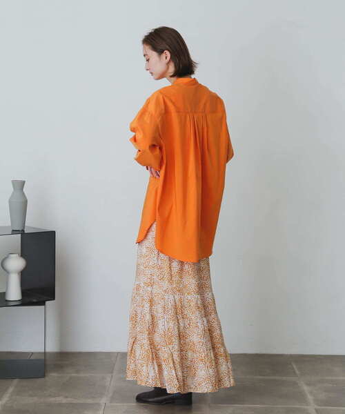 SENSE OF PLACE by URBAN RESEARCH（センスオブプレイスバイアーバンリサーチ）の「ティアードスカート（スカート・レディース・ブルー系その他/ライトベージュ/オレンジ系その他/ブラック/イエロー/グリーン/ブルー・ONE）」の12枚目の写真