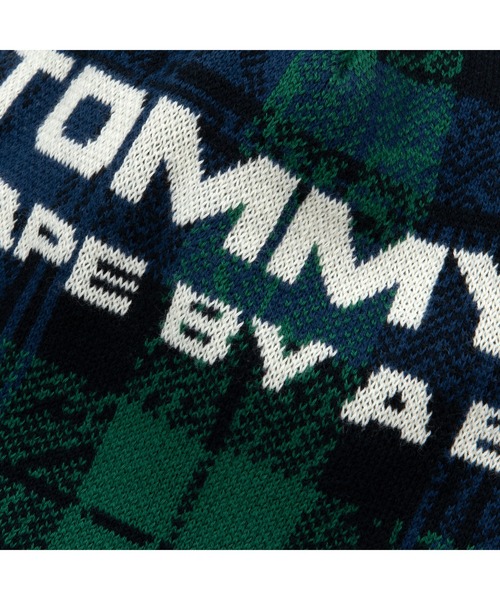 AAPE BY A BATHING APE（エーエイプバイアベイシングエイプ）の「Tommy x AAPE Logo Jacquard Knit Cap（ニットキャップ/ビーニー・メンズ・Navy/ブラック/アイボリー・FREE）」の4枚目の写真