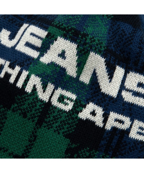 AAPE BY A BATHING APE（エーエイプバイアベイシングエイプ）の「Tommy x AAPE Logo Jacquard Knit Cap（ニットキャップ/ビーニー・メンズ・Navy/ブラック/アイボリー・FREE）」の9枚目の写真