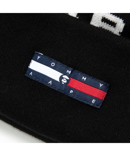 AAPE BY A BATHING APE（エーエイプバイアベイシングエイプ）の「Tommy x AAPE Logo Jacquard Knit Cap（ニットキャップ/ビーニー・メンズ・Navy/ブラック/アイボリー・FREE）」の6枚目の写真
