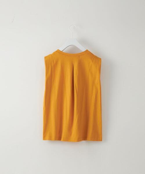 CITEN（シテン）の「＜CITEN（シテン）＞タックノースリーブ カットトップ -吸水速乾-（Tシャツ/カットソー・レディース・ホワイト/ブラック/オレンジ/マスタード/ライム/ライトブルー・FREE）」の21枚目の写真