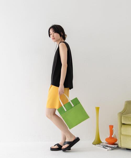 CITEN（シテン）の「＜CITEN（シテン）＞タックノースリーブ カットトップ -吸水速乾-（Tシャツ/カットソー・レディース・ホワイト/ブラック/オレンジ/マスタード/ライム/ライトブルー・FREE）」の11枚目の写真