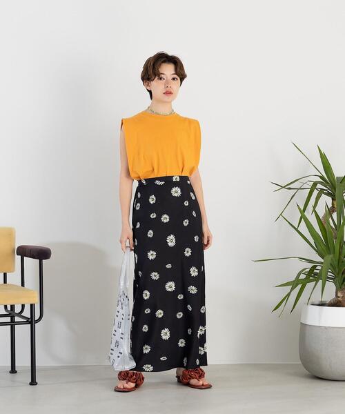 CITEN（シテン）の「＜CITEN（シテン）＞タックノースリーブ カットトップ -吸水速乾-（Tシャツ/カットソー・レディース・ホワイト/ブラック/オレンジ/マスタード/ライム/ライトブルー・FREE）」の17枚目の写真