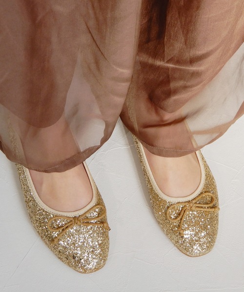 minia（ミニア）の「フラットバレエ　◇（バレエシューズ・レディース・シルバー系/ゴールド系/ブラック/パープル/イエロー/ライトベージュ/ブラック系その他/レッド/ゴールド系その他/シルバー/ブラック系その他2・L/S/LL/M）」の11枚目の写真