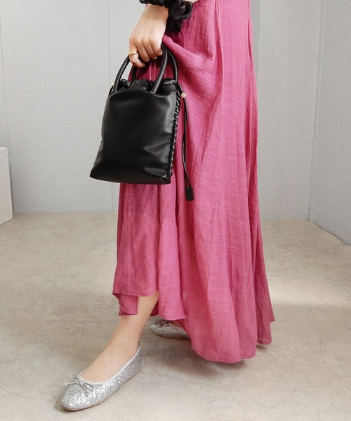 minia（ミニア）の「フラットバレエ　◇（バレエシューズ・レディース・シルバー系/ゴールド系/ブラック/パープル/イエロー/ライトベージュ/ブラック系その他/レッド/ゴールド系その他/シルバー/ブラック系その他2・L/S/LL/M）」の12枚目の写真