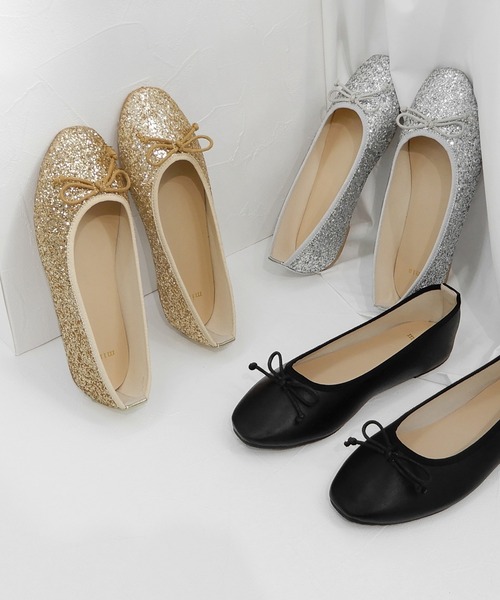 minia（ミニア）の「フラットバレエ　◇（バレエシューズ・レディース・シルバー系/ゴールド系/ブラック/パープル/イエロー/ライトベージュ/ブラック系その他/レッド/ゴールド系その他/シルバー/ブラック系その他2・L/S/LL/M）」の19枚目の写真