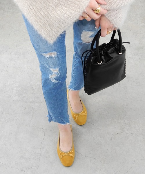 minia（ミニア）の「フラットバレエ　◇（バレエシューズ・レディース・シルバー系/ゴールド系/ブラック/パープル/イエロー/ライトベージュ/ブラック系その他/レッド/ゴールド系その他/シルバー/ブラック系その他2・L/S/LL/M）」の14枚目の写真