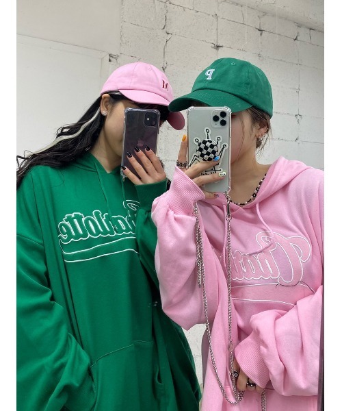 WC（ダブル シー）の「ロゴビッグプルパーカー（パーカー・レディース・ブラウン/ピンク/グリーン/ブラック・FREE）」の13枚目の写真