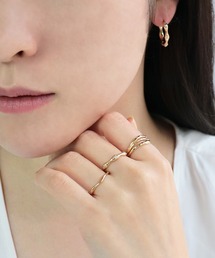 NOIR DE POUPEE 10K ブルートパーズ　ホワイトサファイア　リング NOIR DE POUPEE 10K ブルートパーズ ホワイトサファイア リング