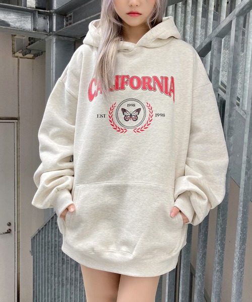 Figments（フィグメンツ）の「CALIFORNIAパーカー（パーカー・レディース・ネイビー/オートミール・FREE）」の2枚目の写真