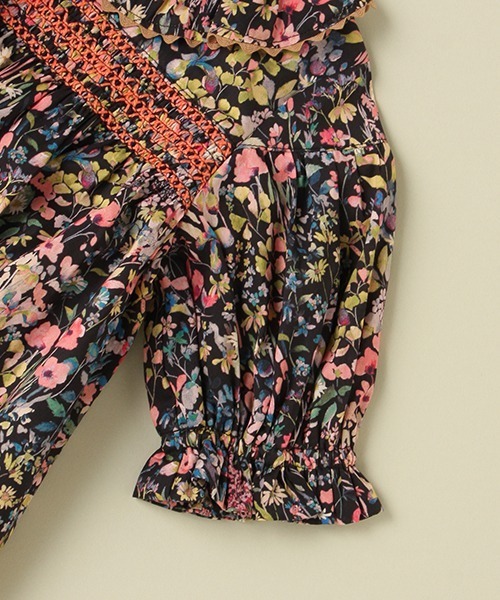 sense of wonder（センスオブワンダー）の「フェルダスモッキング6分袖チュニック【日本製】（チュニック・キッズ・ブラック/キナリ・80-90cm/100cm/130cm/110cm/120cm）」の9枚目の写真