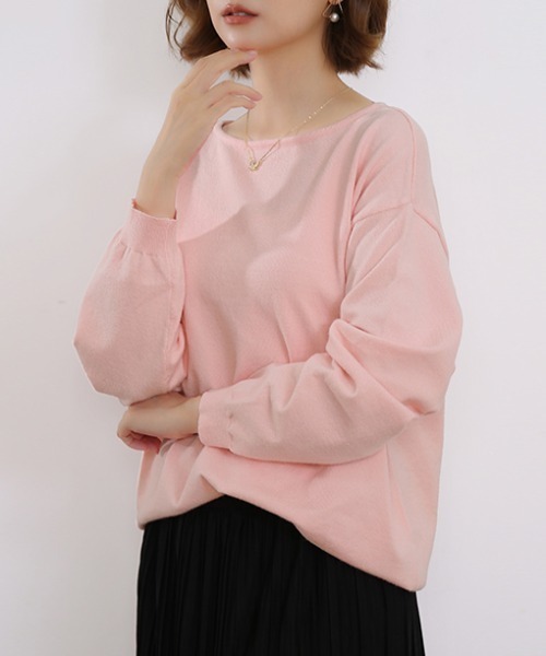 Doux Belle(ドゥーベル)の「カシミヤタッチニット セーター ボートネック(ニット/セーター・レディース・ブラック/ベージュ/パープル/ブラウン/グレー/グリーン/ライトグリーン/アイボリー/モカ/ワイン/グレイッシュベージュ/ブルー系その他/オレンジ/ピンク/ダークブルー/イエロー系その他/ベージュ系その他/ブラウン系その他/ホワイト系その他/ダークブラウン・FREE)」の18枚目の写真