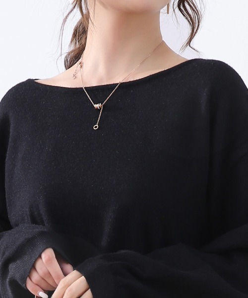 Doux Belle(ドゥーベル)の「カシミヤタッチニット セーター ボートネック(ニット/セーター・レディース・ブラック/ベージュ/パープル/ブラウン/グレー/グリーン/ライトグリーン/アイボリー/モカ/ワイン/グレイッシュベージュ/ブルー系その他/オレンジ/ピンク/ダークブルー/イエロー系その他/ベージュ系その他/ブラウン系その他/ホワイト系その他/ダークブラウン・FREE)」の21枚目の写真
