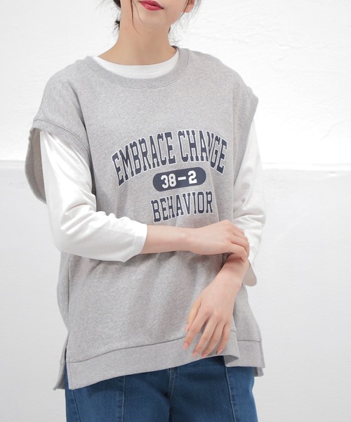 Honeys(ハニーズ)の「ロゴベスト(ベスト・レディース・スミクロ/ホワイト/イエロー/パープル/グリーン/杢グレー・S/L/M)」の18枚目の写真