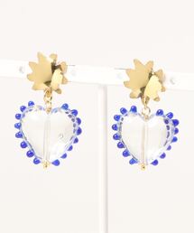 MADEMOISELLE ROPE' | 【NINFA handmade】アンティークハートピアス(ピアス（両耳用）)