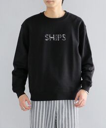 *SHIPS: LIBERTY プリント SHIPS ロゴ ユニセックス クルーネック スウェット （トレーナー）