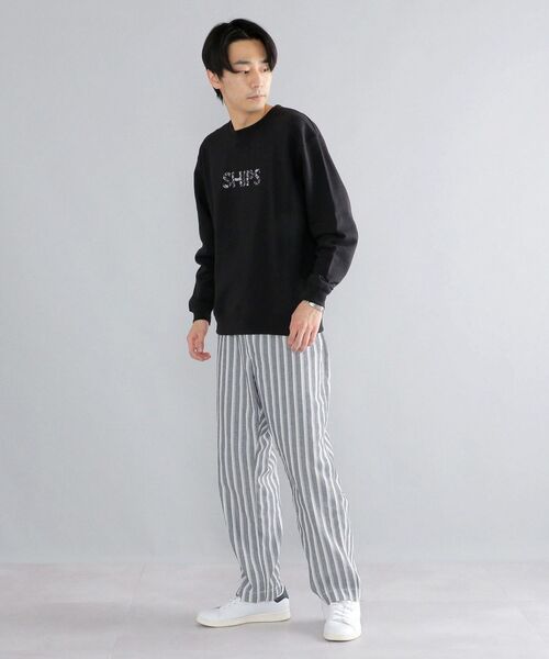 SHIPS（シップス）の「*SHIPS: LIBERTY プリント SHIPS ロゴ ユニセックス クルーネック スウェット （トレーナー）（スウェット・メンズ・ブラック/ベージュ/ネイビー/グレー・SMALL/MEDIUM/LARGE/X-LARGE）」の11枚目の写真