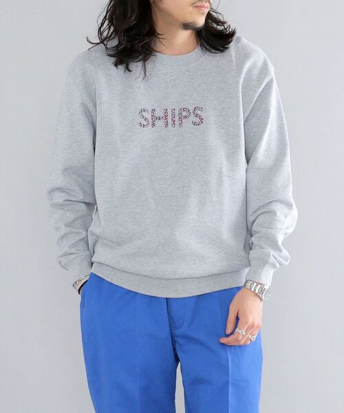 SHIPS（シップス）の「*SHIPS: LIBERTY プリント SHIPS ロゴ ユニセックス クルーネック スウェット （トレーナー）（スウェット・メンズ・ブラック/ベージュ/ネイビー/グレー・SMALL/MEDIUM/LARGE/X-LARGE）」の14枚目の写真