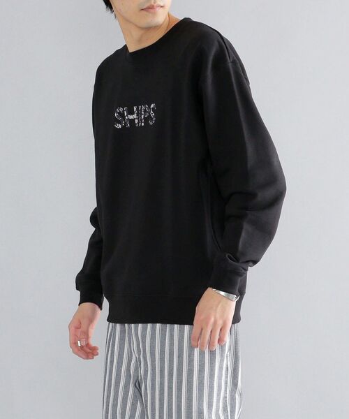 SHIPS（シップス）の「*SHIPS: LIBERTY プリント SHIPS ロゴ ユニセックス クルーネック スウェット （トレーナー）（スウェット・メンズ・ブラック/ベージュ/ネイビー/グレー・SMALL/MEDIUM/LARGE/X-LARGE）」の18枚目の写真