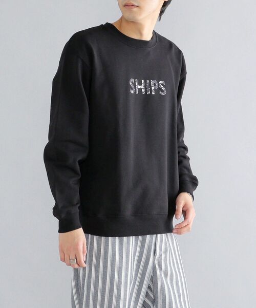 SHIPS（シップス）の「*SHIPS: LIBERTY プリント SHIPS ロゴ ユニセックス クルーネック スウェット （トレーナー）（スウェット・メンズ・ブラック/ベージュ/ネイビー/グレー・SMALL/MEDIUM/LARGE/X-LARGE）」の20枚目の写真