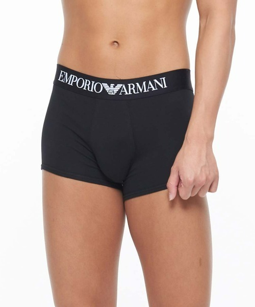 [EMPORIO ARMANI UW] コットンEST.1981光沢ロゴバンドブリーフ Shiny logoband elasticated waist briefs | Emporio Armani