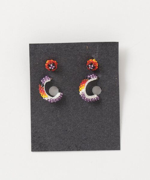 Indian Jewelry(インディアンジュエリー)の「INDIAN JEWELRY / PIERCE 61(ピアス(両耳用)・レディース・パープル/ブルー・ONE SIZE)」の2枚目の写真