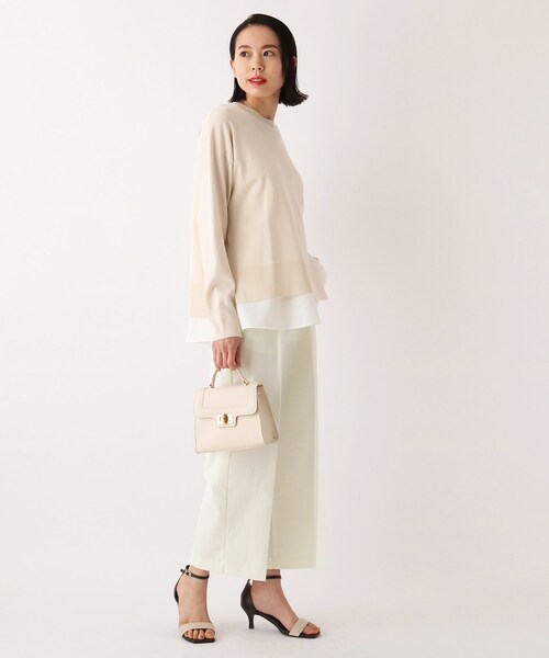 OPAQUE.CLIP（オペークドットクリップ）の「◆【Beautiful stretch】ワイドクロップドパンツ（その他パンツ・レディース・ホワイト系/ブラック/グリーン/ベージュ系その他2・36/38/40/42）」の5枚目の写真