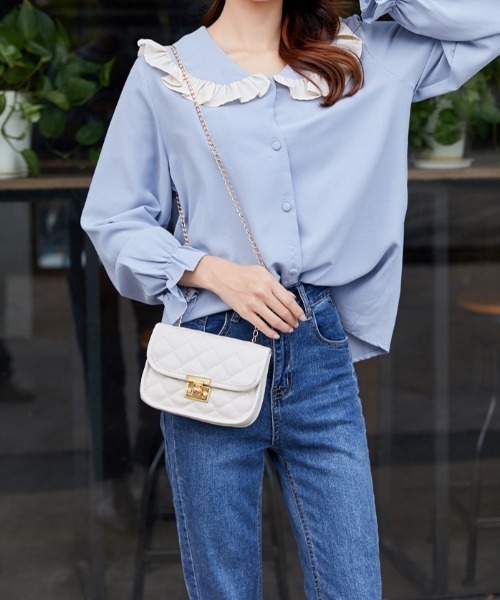 yuue' ( wear )（ユーイ）の「キルティング ゴールドチェーン ショルダーバッグ（ショルダーバッグ・レディース・ホワイト/ブラック/レッド/ピンク・FREE）」の15枚目の写真