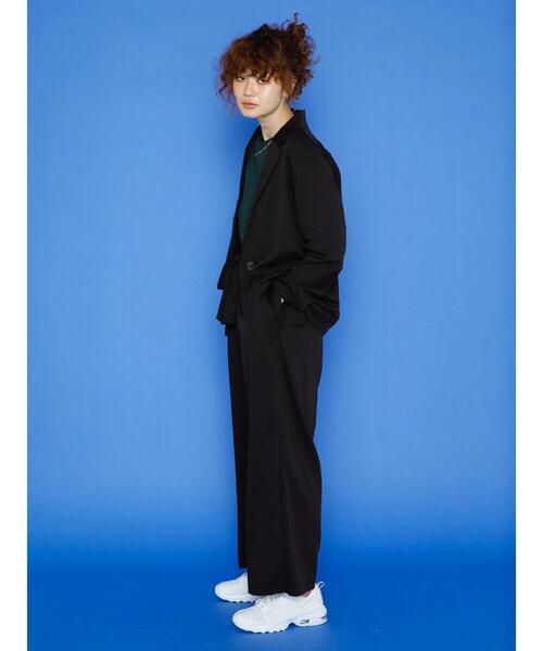 koe(コエ)の「【ツイルセットアップ】ツイルロングジャケット*(テーラードジャケット・レディース・ブラック/ベージュ/ミント・M)」の17枚目の写真