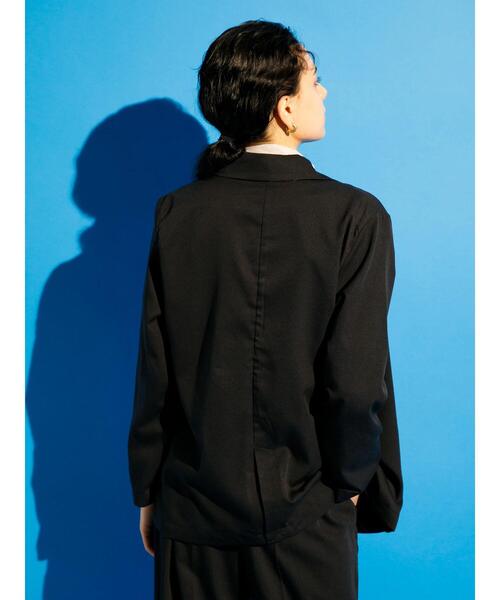 koe(コエ)の「【ツイルセットアップ】ツイルロングジャケット*(テーラードジャケット・レディース・ブラック/ベージュ/ミント・M)」の21枚目の写真