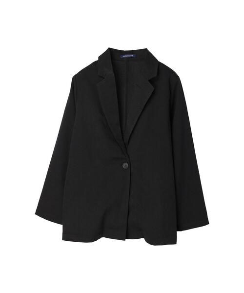 koe(コエ)の「【ツイルセットアップ】ツイルロングジャケット*(テーラードジャケット・レディース・ブラック/ベージュ/ミント・M)」の12枚目の写真